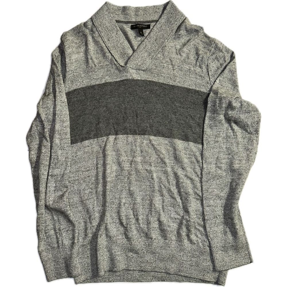 Banana Republic V-Neck Sweater Gray Men’s Size M - Picture 1 of 4